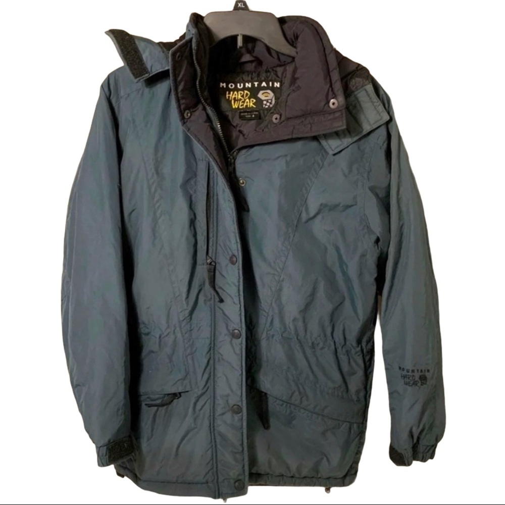 Mountain Hardwear Green Down Hood Coat Full Zip  8
